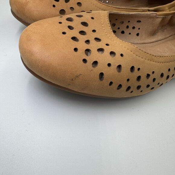 Josef Seibel Pippa Ballet Flat Womens Shoes Leather Die Cut Tan Brown 40 8.5 - Picture 3 of 5